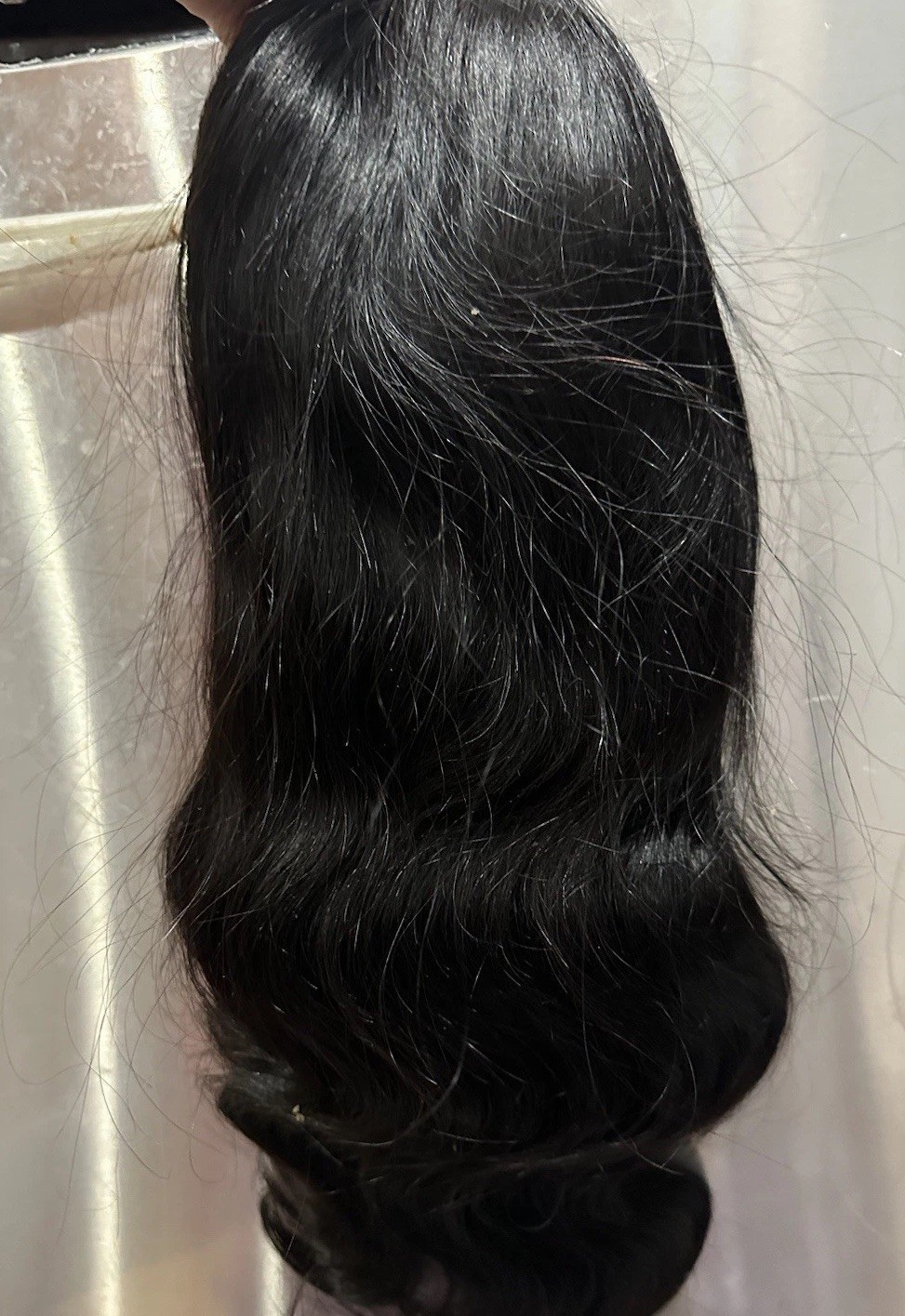 5×5 SKINLIKE Real HD Lace Closure Wigs Human Hair 18 Inch 220% Density Skinlike