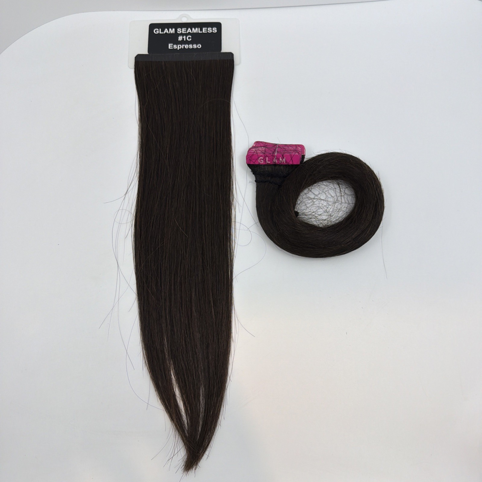 Glam Seamless 14” Tape in Hair Extensions Espresso Dark Brown #1C Pack NEW