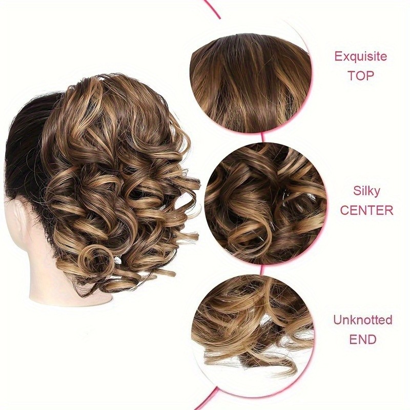 Curly Wave Clip-In Ponytail Hair Extensions for Women – High-Temperature Fiber