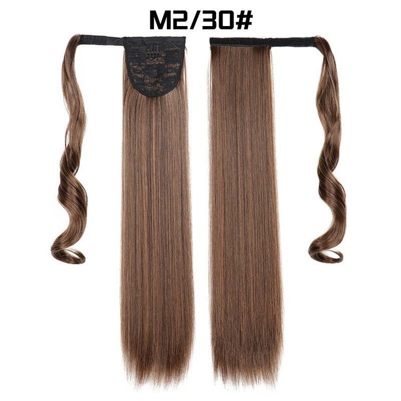 Lady 60cm Straight Clip In Ponytail Hair Extensions Piece Colorful Smooth Decor