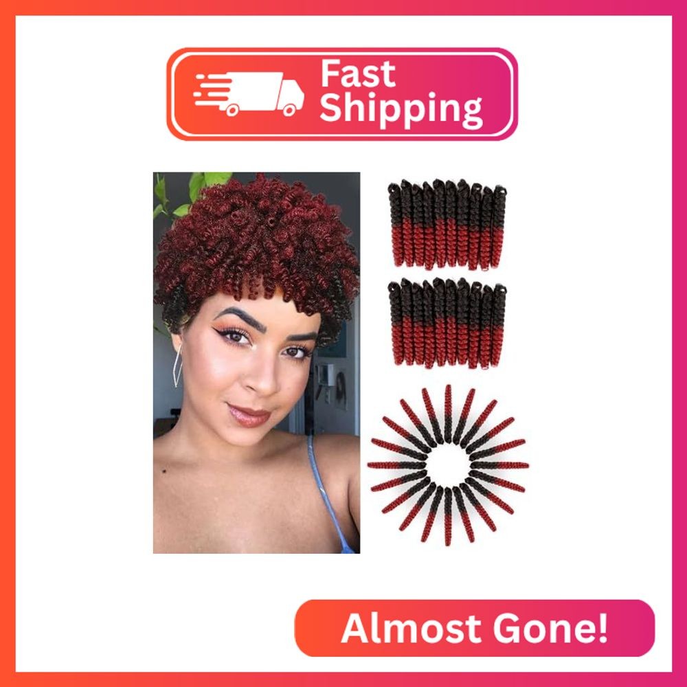 BECUS 20inch Crochet Braids Hair for Black Women Synthetic Short Braiding Curl D