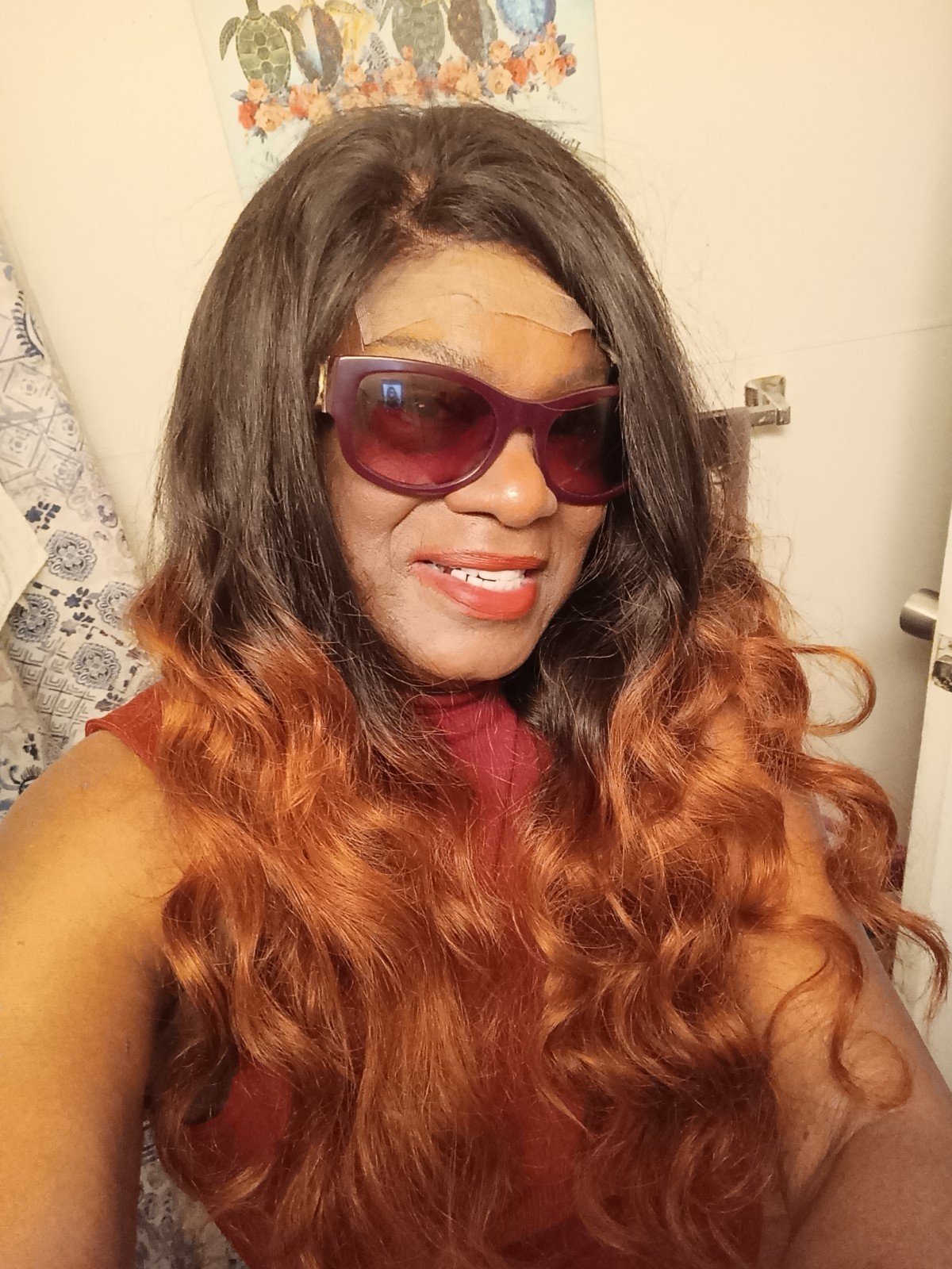 HUMAN HAIR OMBRE LACE FRONT WIG CUSTOM COLOR 250 DENSITY !!