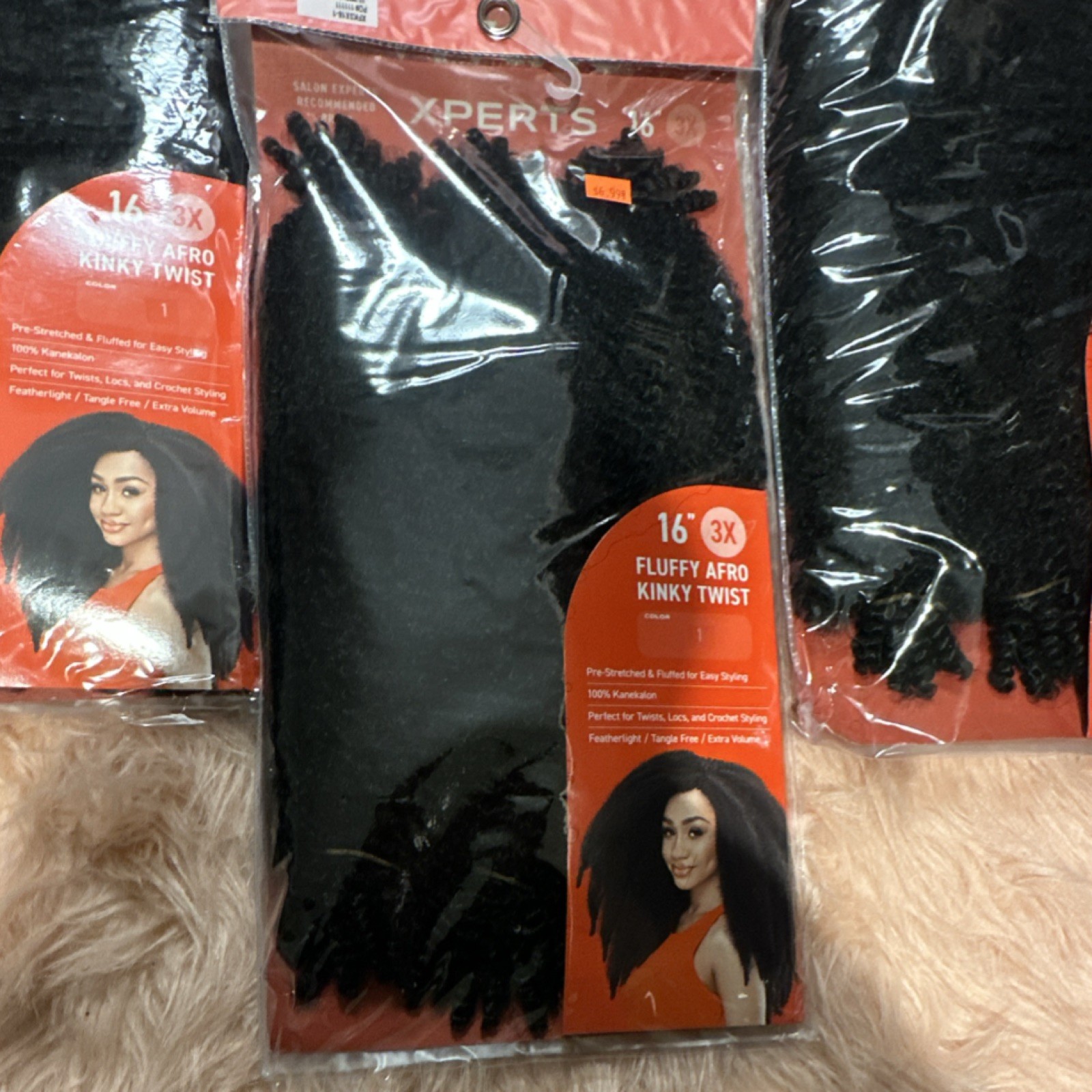 Vivace Xperts Afro Kinky Twist Crochet Hair Extension 16″ Black Tangle Free