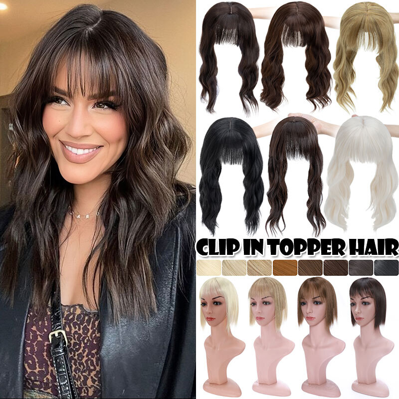 HOT! Hair Topper Toupee AS Human Clip in Top Hairpiece Extensions For Thin Hair