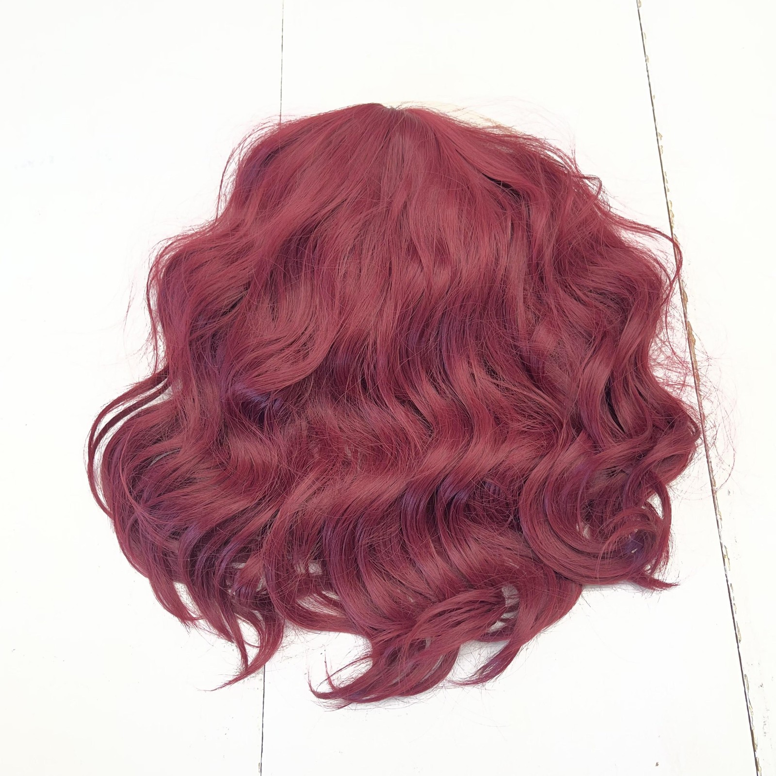 Andria Lace Front Wig 14in Body Wave Synthetic Hair Burgundy Red Womens