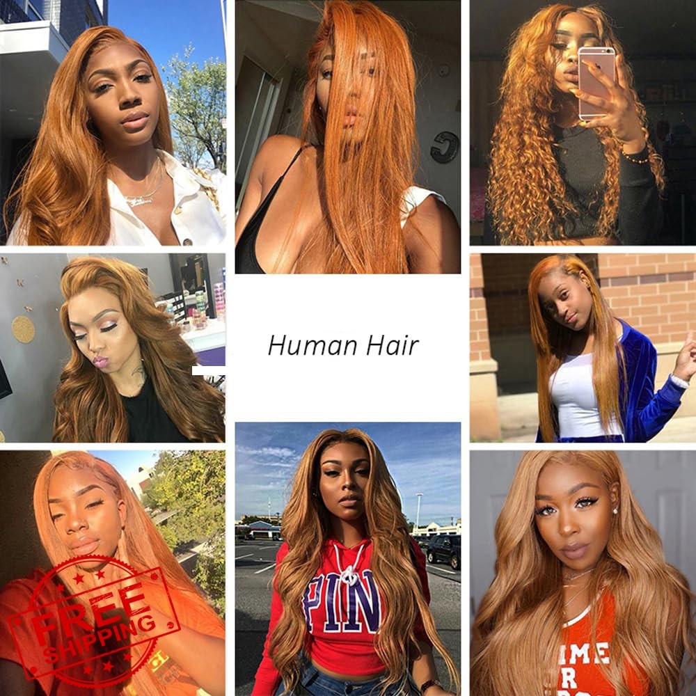 Poirewsa 12 14 16 Inch #30 Light Brown Body Wave Bundles