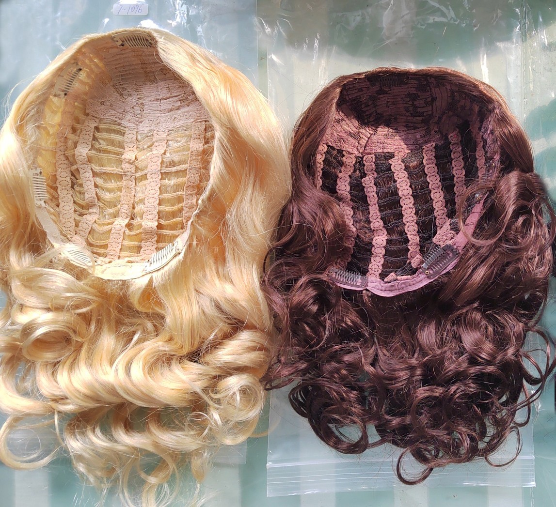 NEW 3/4 Machine Cap Half Wig Body Wave 100% Human Hair Remy Hair 3/4 Half Wig