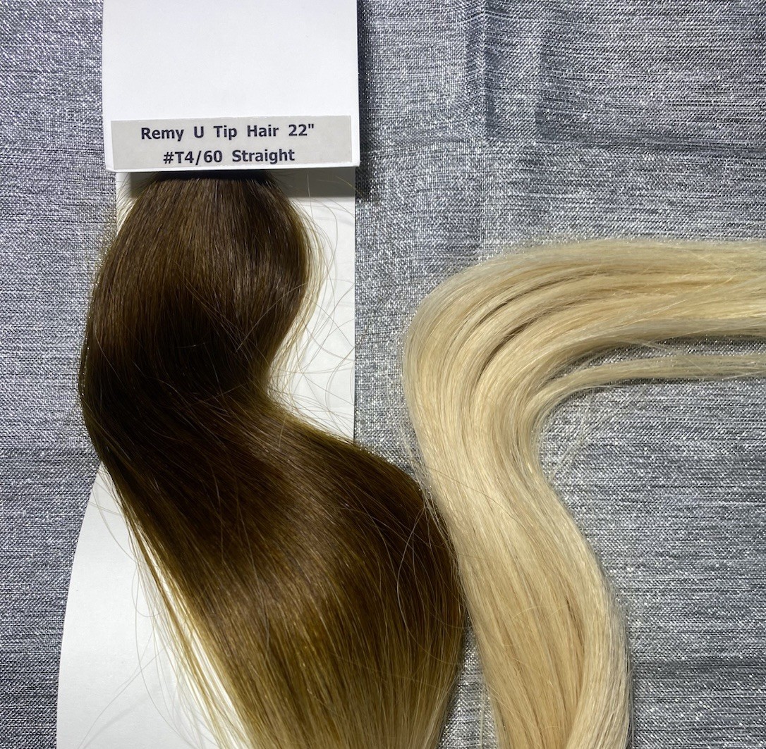 VE Sunny 22 Inch 50g U Tip Hair Extensions Remy Human Hair T4/60 Ombre Blonde