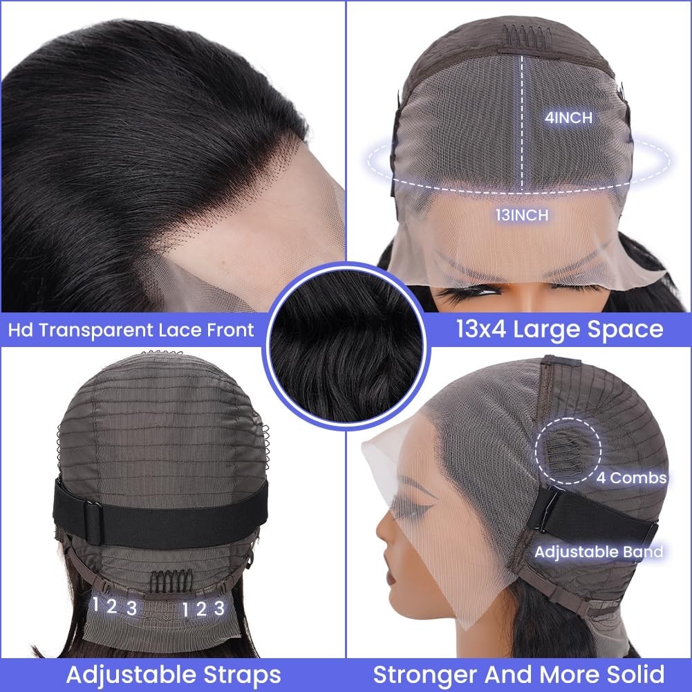 Natural Color 13×4 Body Wave Lace Front Wig – Soft, Thick, and Versatile 18 Inch