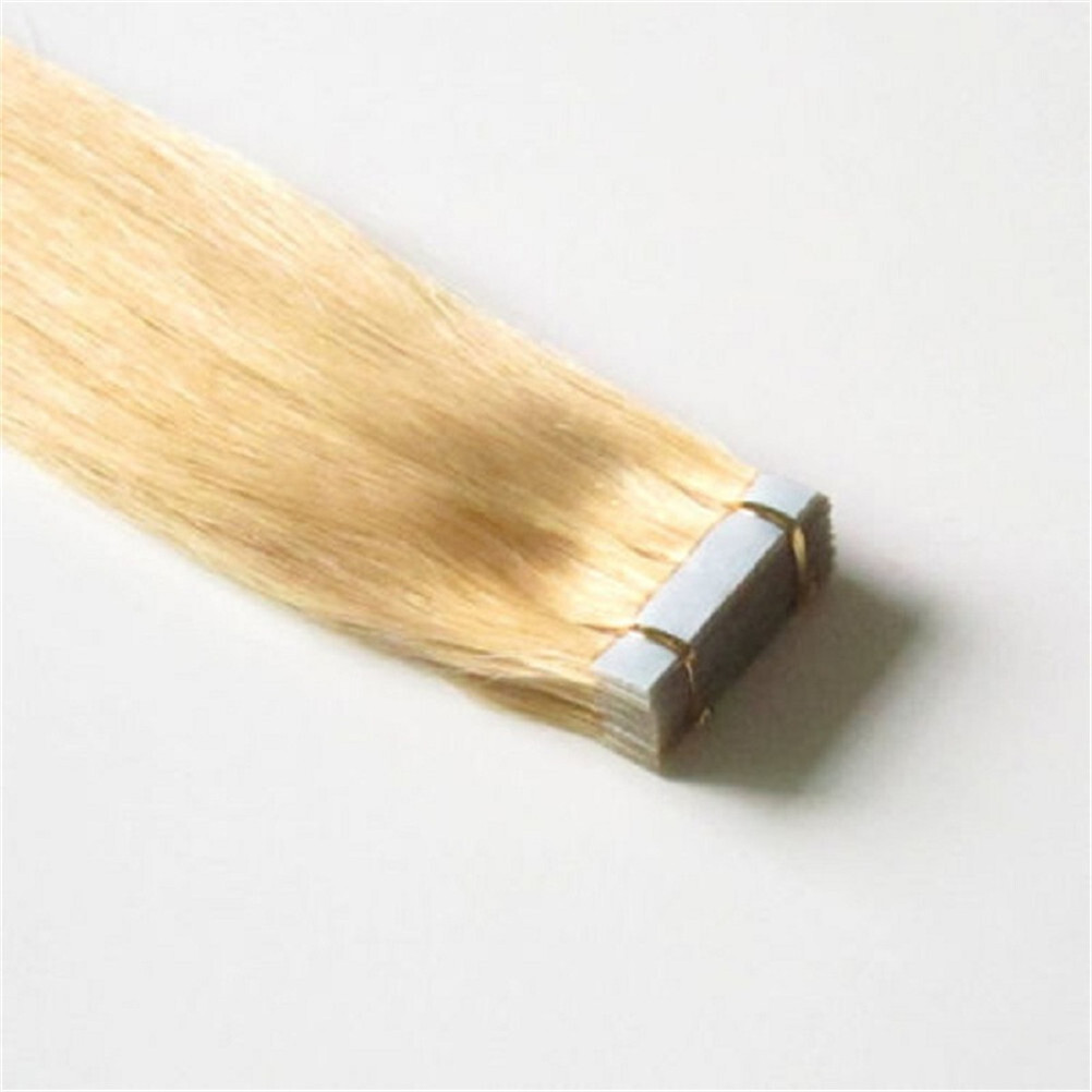 Invisible Adhesive Tape In Real Remy Russian Human Hair Extensions Skin Weft US