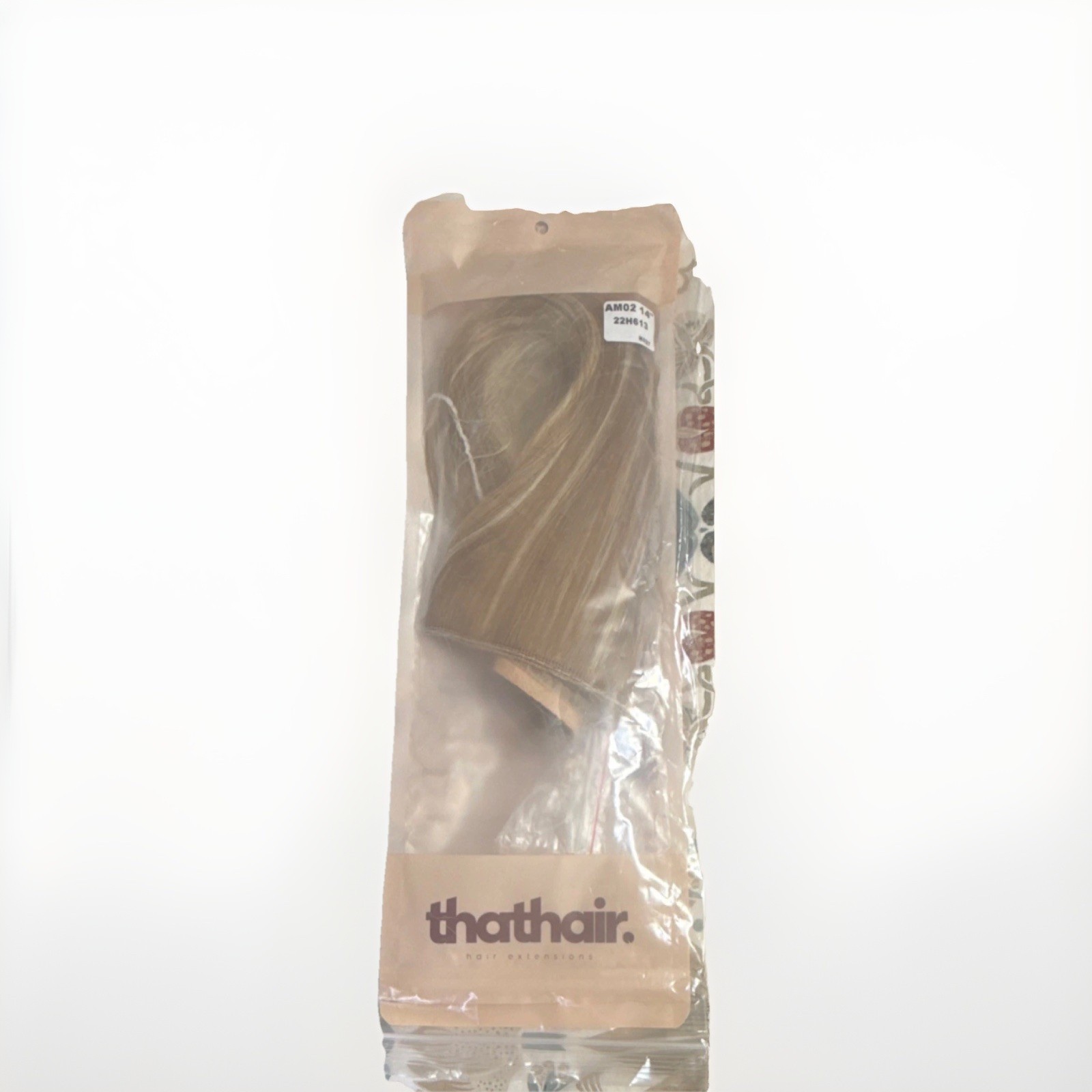 thathair Invisible Wire Hair Extension Honey Blonde 14in Straight No Tape Glue