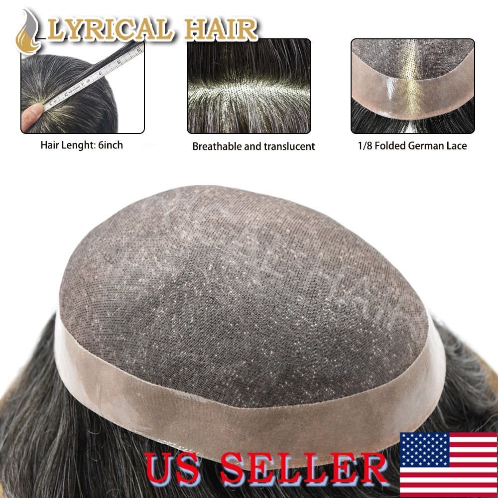 Lyrical Hair Mens Toupee Fine Mono Lace Human Hair System Monofilament Hairpiece