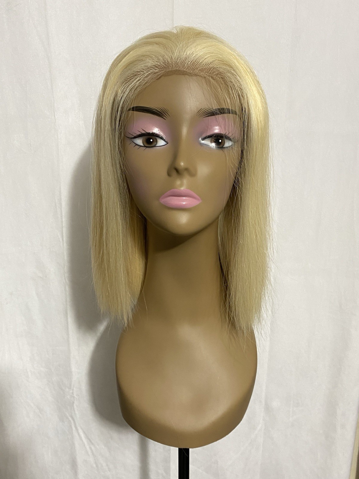 6×5 PreCut HD Lace Glueless Wig 613 Blonde 12″ 200% Density Human Hair 3D Dome