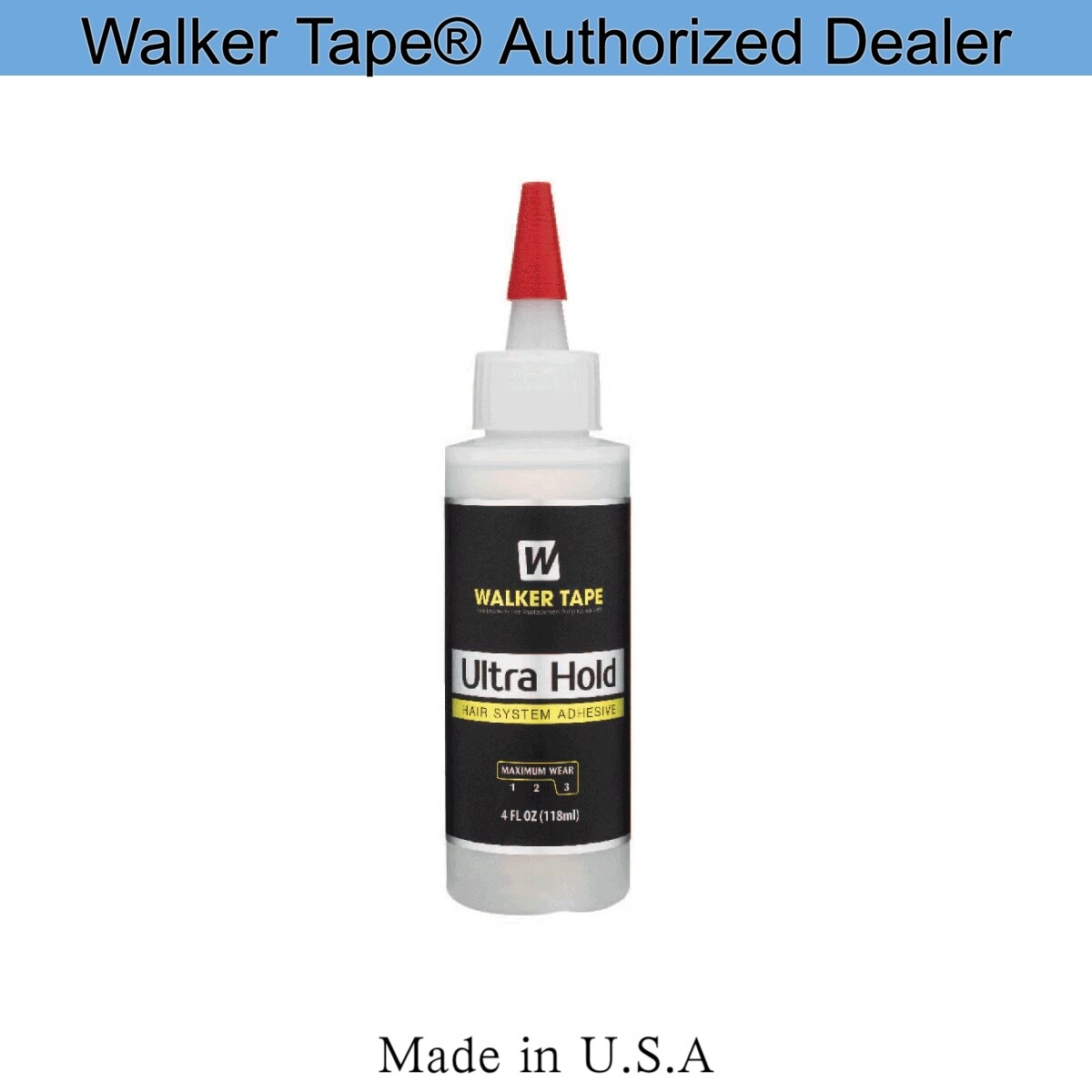 Walker Ultra Hold Adhesive Squeeze Bottle, Acrylic-Soft Bond, 4oz/ 16oz