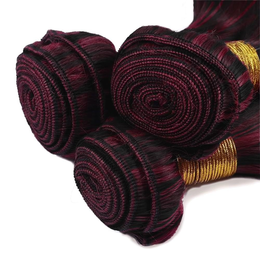 Suhkrpt 20 22 24 Inch P1B99J Bundles Ombre Burgundy Body Wave Human Hair Bundle