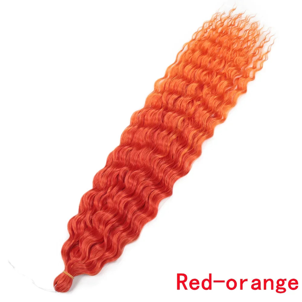 Ariel afro Curl Water Wave Braiding Hair Synthetic Crochet Blonde Pink Ombre