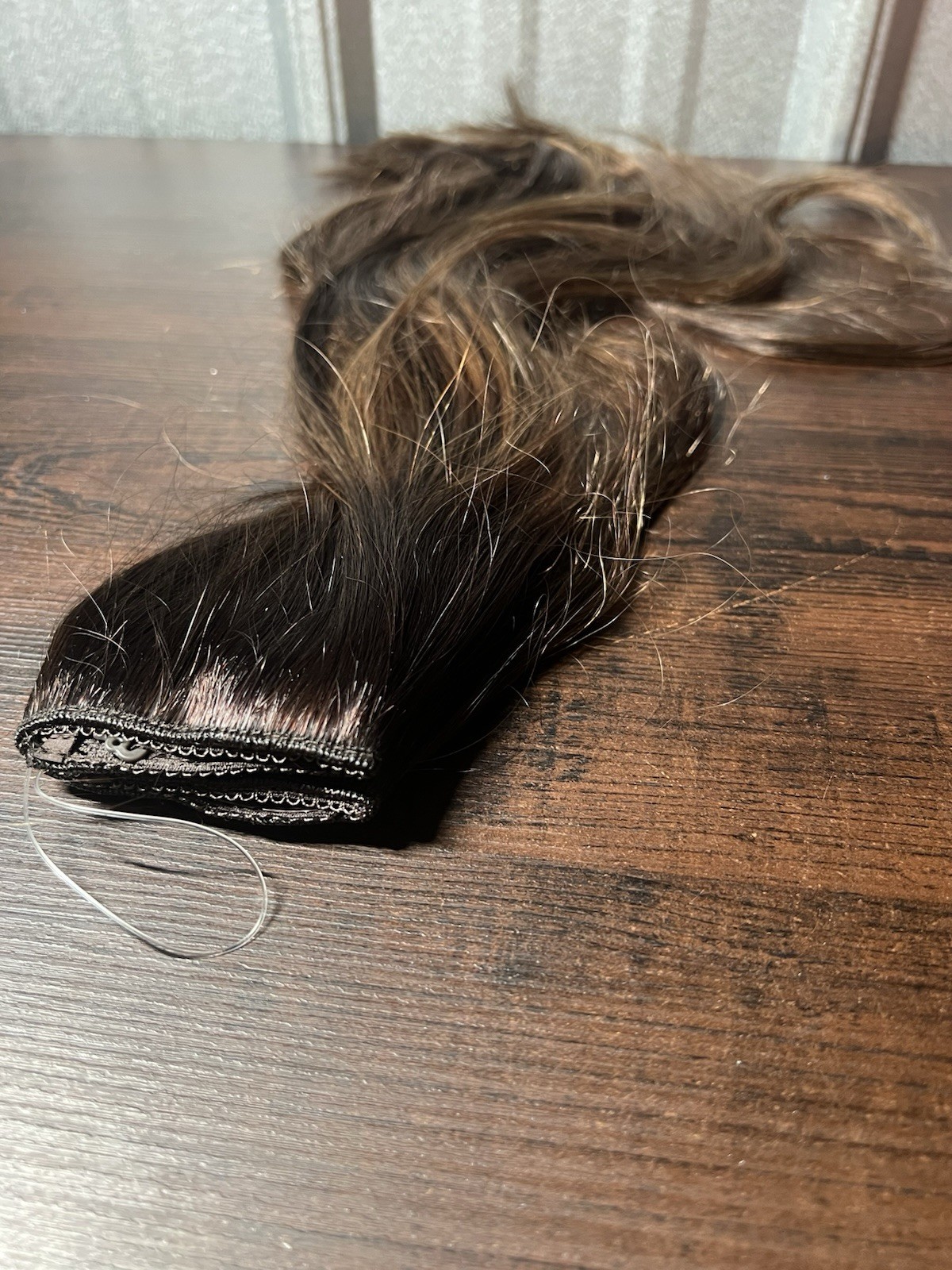 WENNALIFE Wire Hair Extensions Real Human Hair 16 inch 95g Balayage