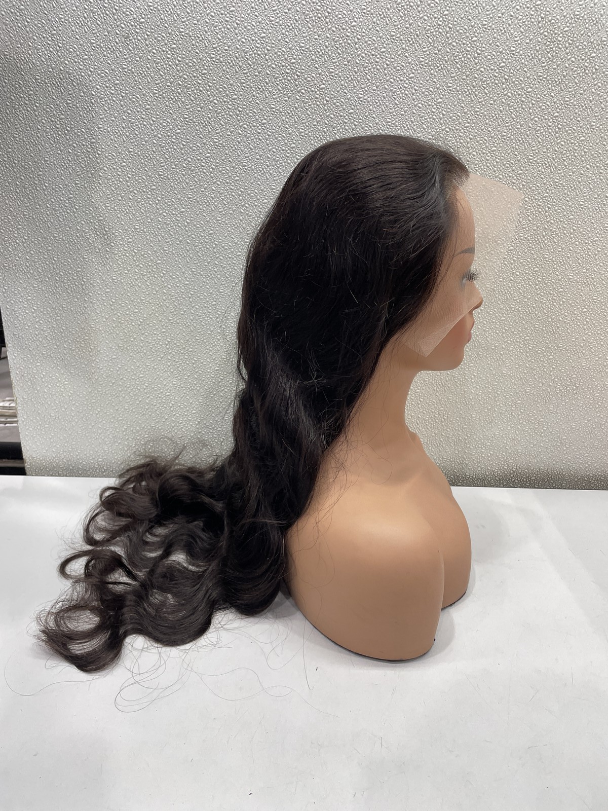 Geeta Hair Natural Black Wavy Human Hair Lace Front Wig, 30″