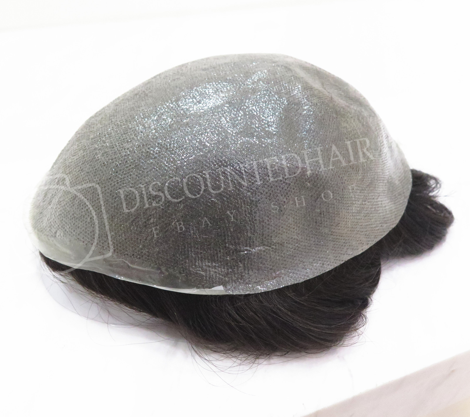 Undetectable Mens Hairpieces Super Thin Skin Human Hair Replacement Toupee #2