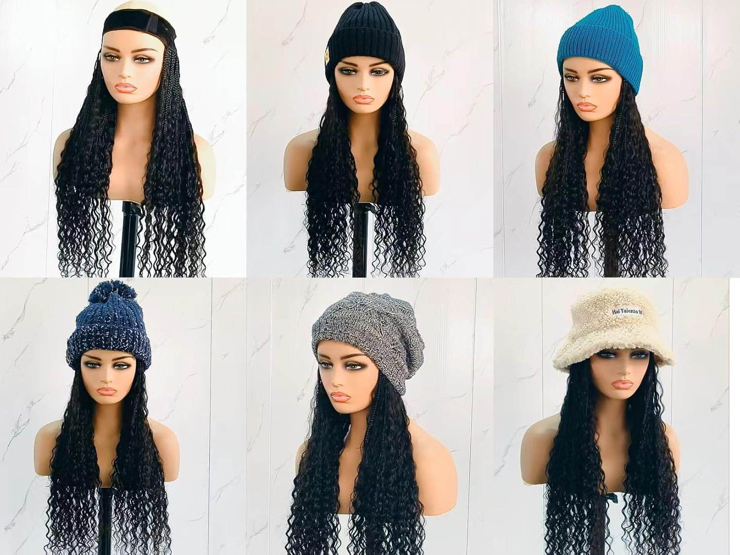 Human Hair Headband Braids Extension for Women – 18 Inch Natural Color