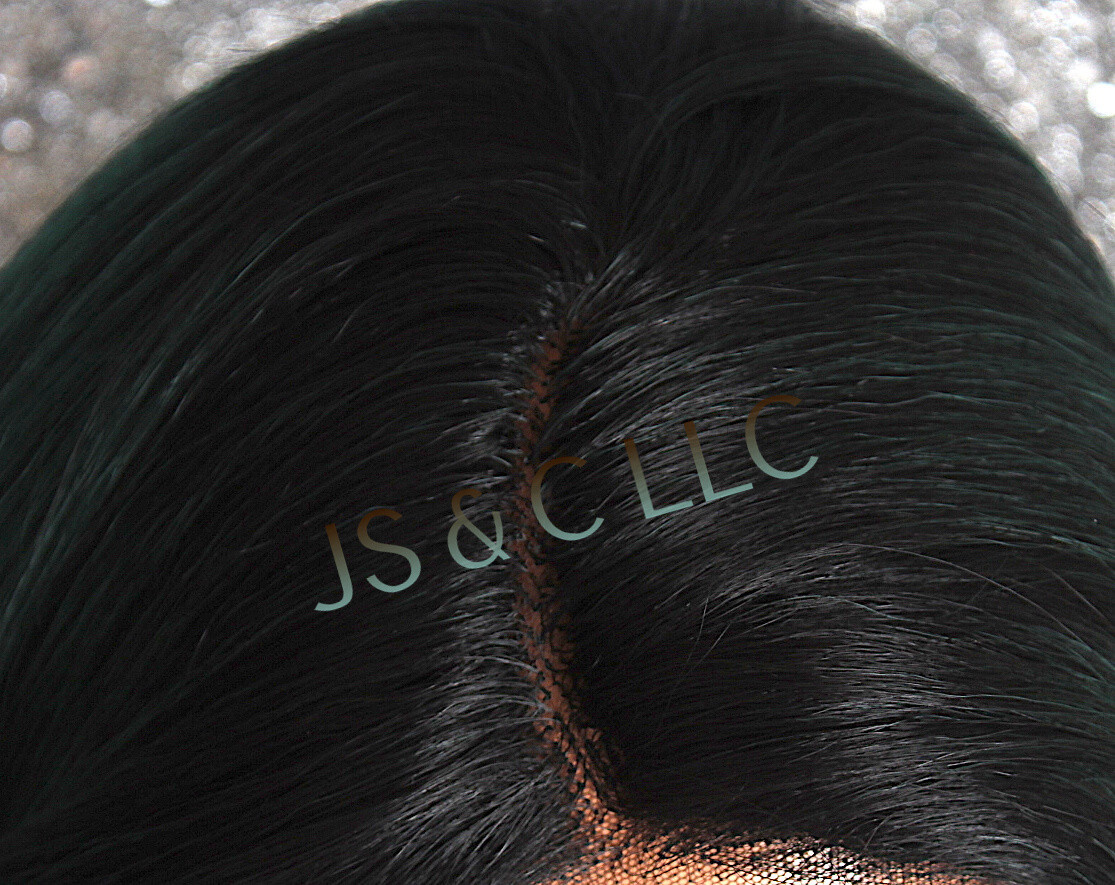 Extra LongHuman Hair blend Heat OK Lace Front Wig WBPC Dark Green