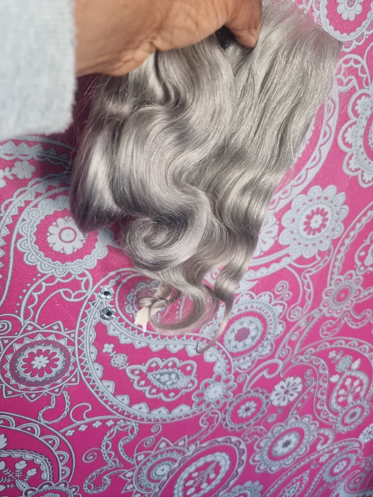 12A PURE SILVER GREY BRAZILIAN VIRGIN HAIR BODY WAVES 12+12&12INCH CLOSURE 250g