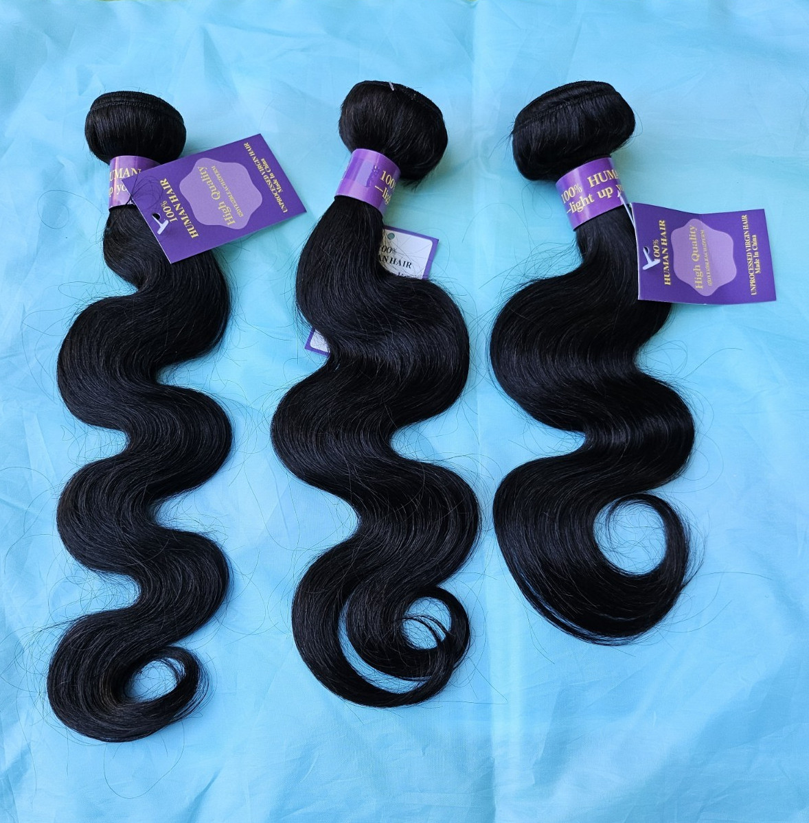 Body Wave Human Hair Weft Bundles Black 3 Bundles Unprocessed Virgin Hair