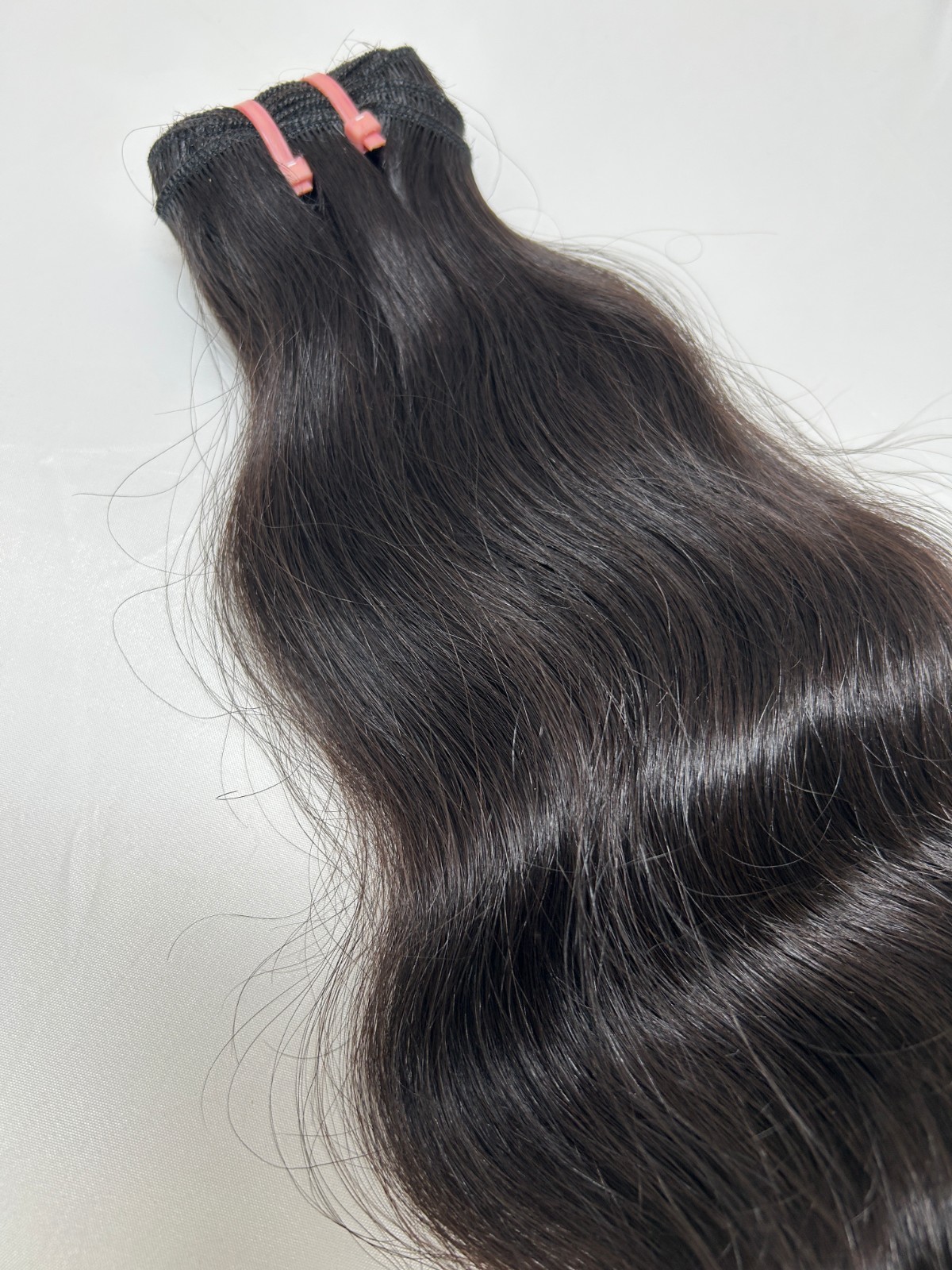 Natural Virgin Indian Wavy Hair Bundle Extensions 100 gram Piece
