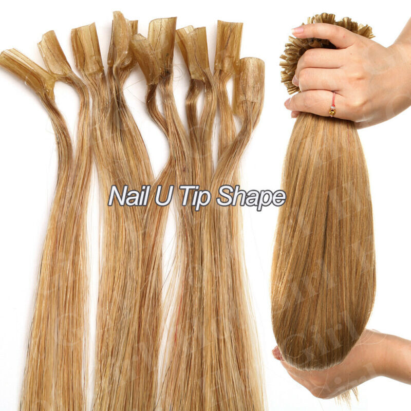 200S Pre Bonded Nail U Tip Real REMY Human Hair Extensions 16-24 Inch THICK USA