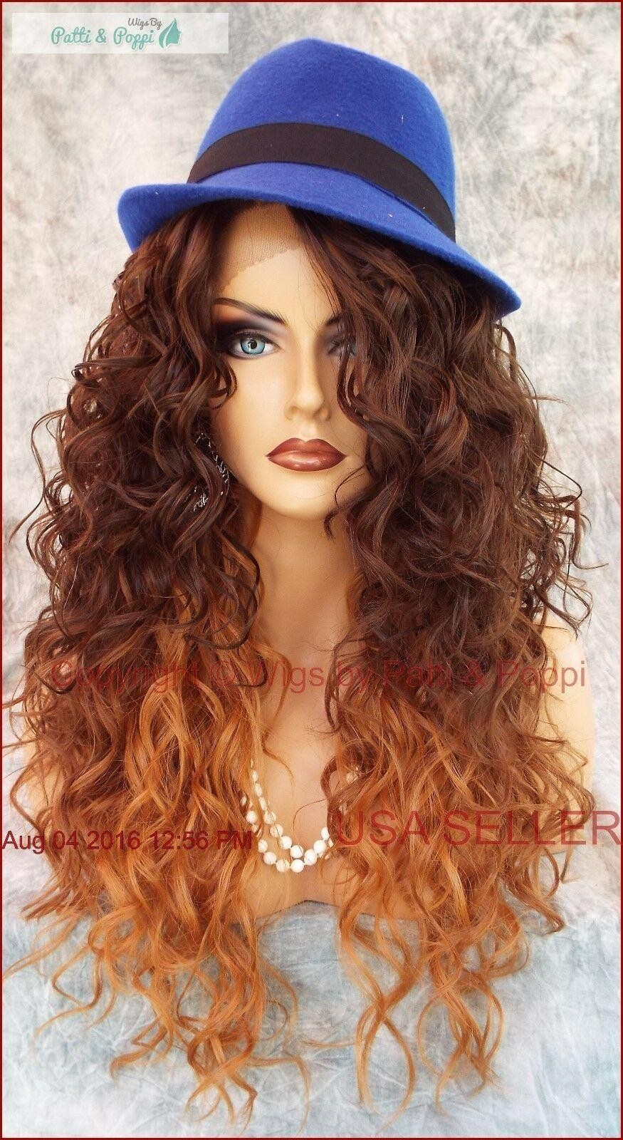 SWISS LACE FRONT LACE PART LONG CURLY HEAT FRIENDLY WIG CLR OM6.27.30 SEXY 1046