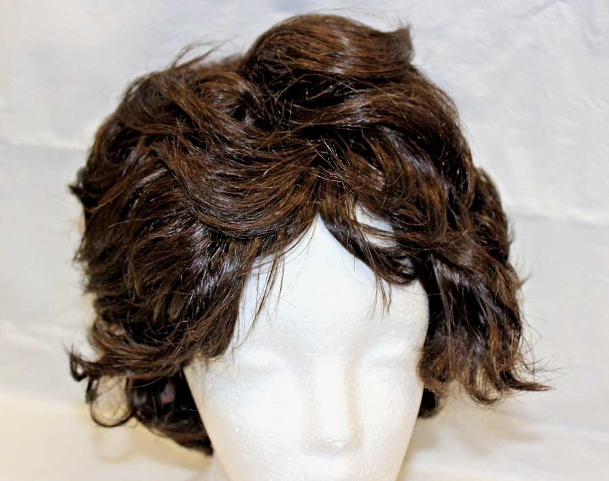 VINTAGE MIRELLE CO SAN FRANCISCO SHORT CUT WIG BROWN BRUNETTE COSPLAY HAIRPIECE