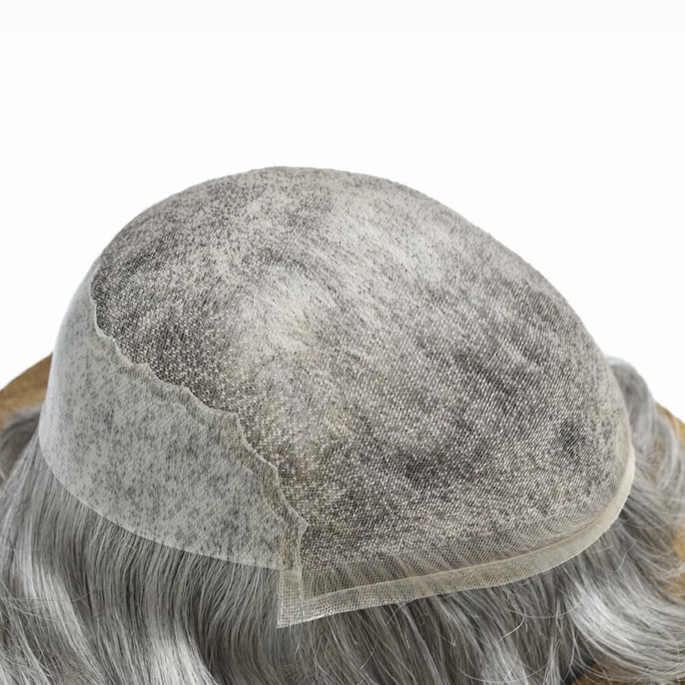 MensToupee Hairpieces French Lace Front Poly Lace Skin Hair Replacement Systems