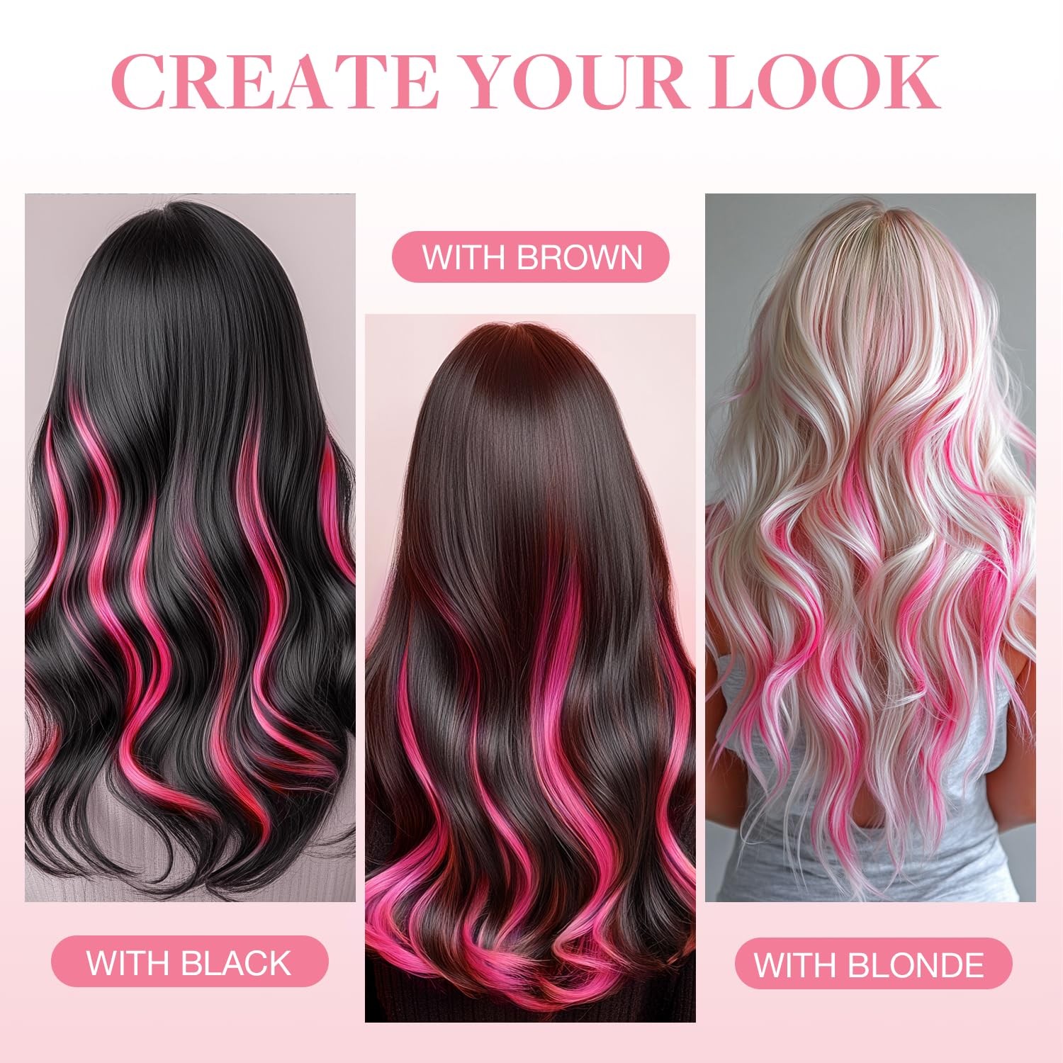 GOO GOO Pink Tape in Human Hair Extensions 12″ 20g 10pcs Colored Seamless