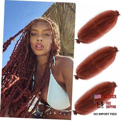 Ginger Afro Twist Hair 16 Inch 3 Packs Springy Afro 16 Inch (Pack of 3) 350#