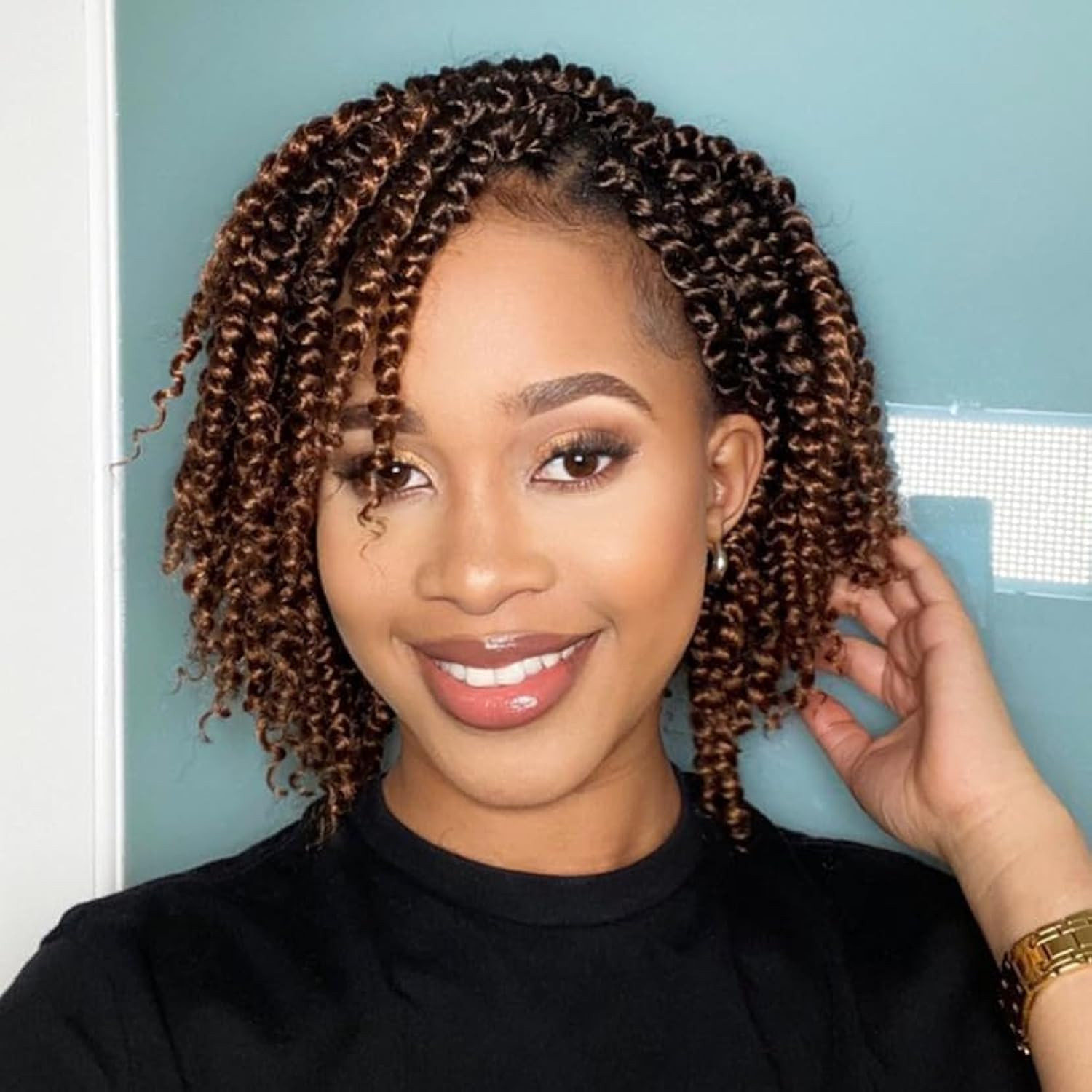 Passion Twist Crochet Hair 10Inch Passion Twist Hair 8 Packs Pre Looped Short Pa
