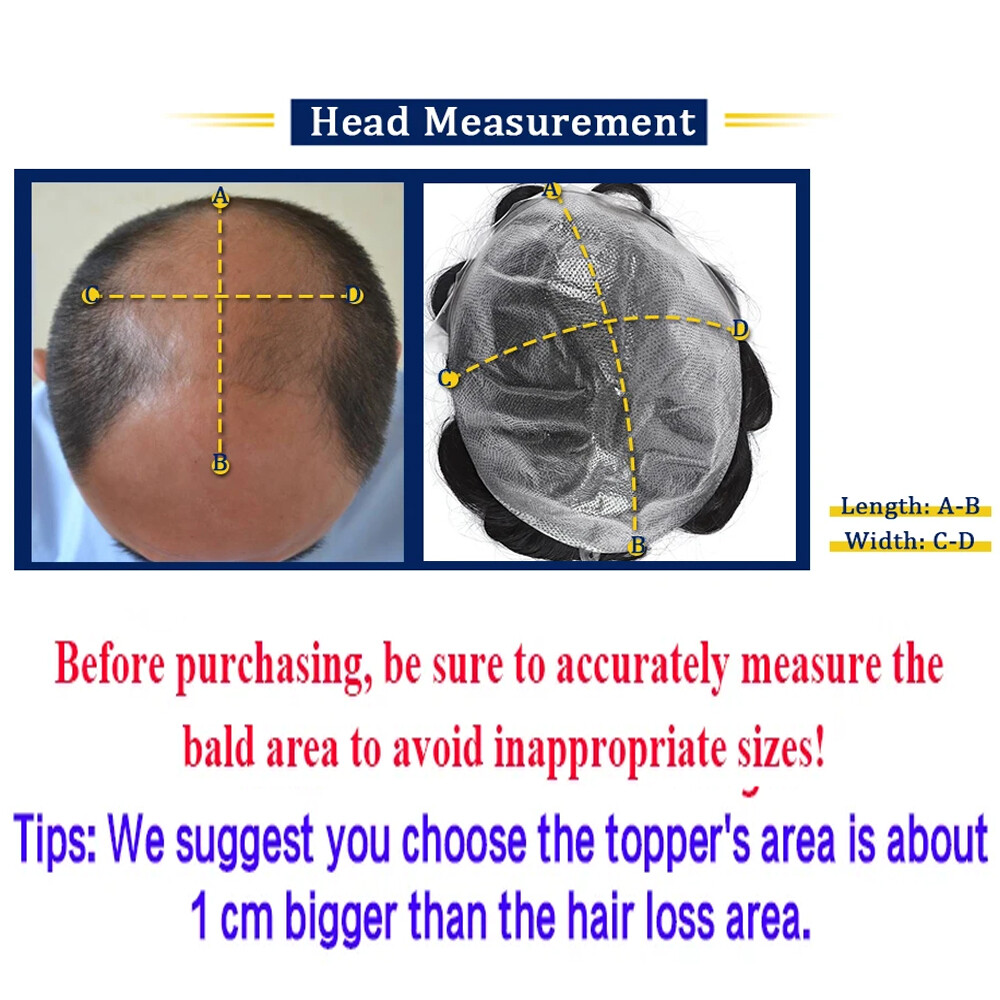 Mens Toupee Hairpiece Ultra Thin Skin PU Remy Hair System Replacement Short Wigs