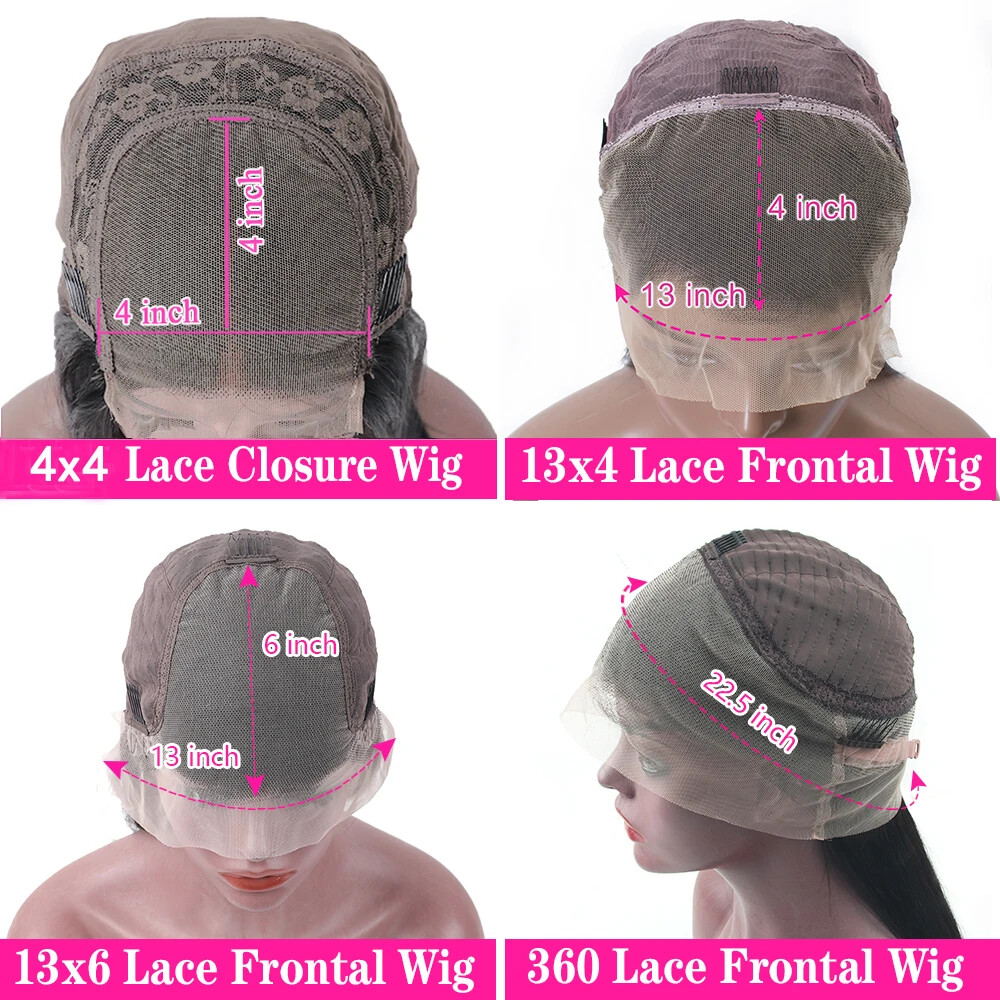 13×4 Chocolate Brown Straight Lace Front Wigs Hair 13×6 Transparent HD Lace Wigs
