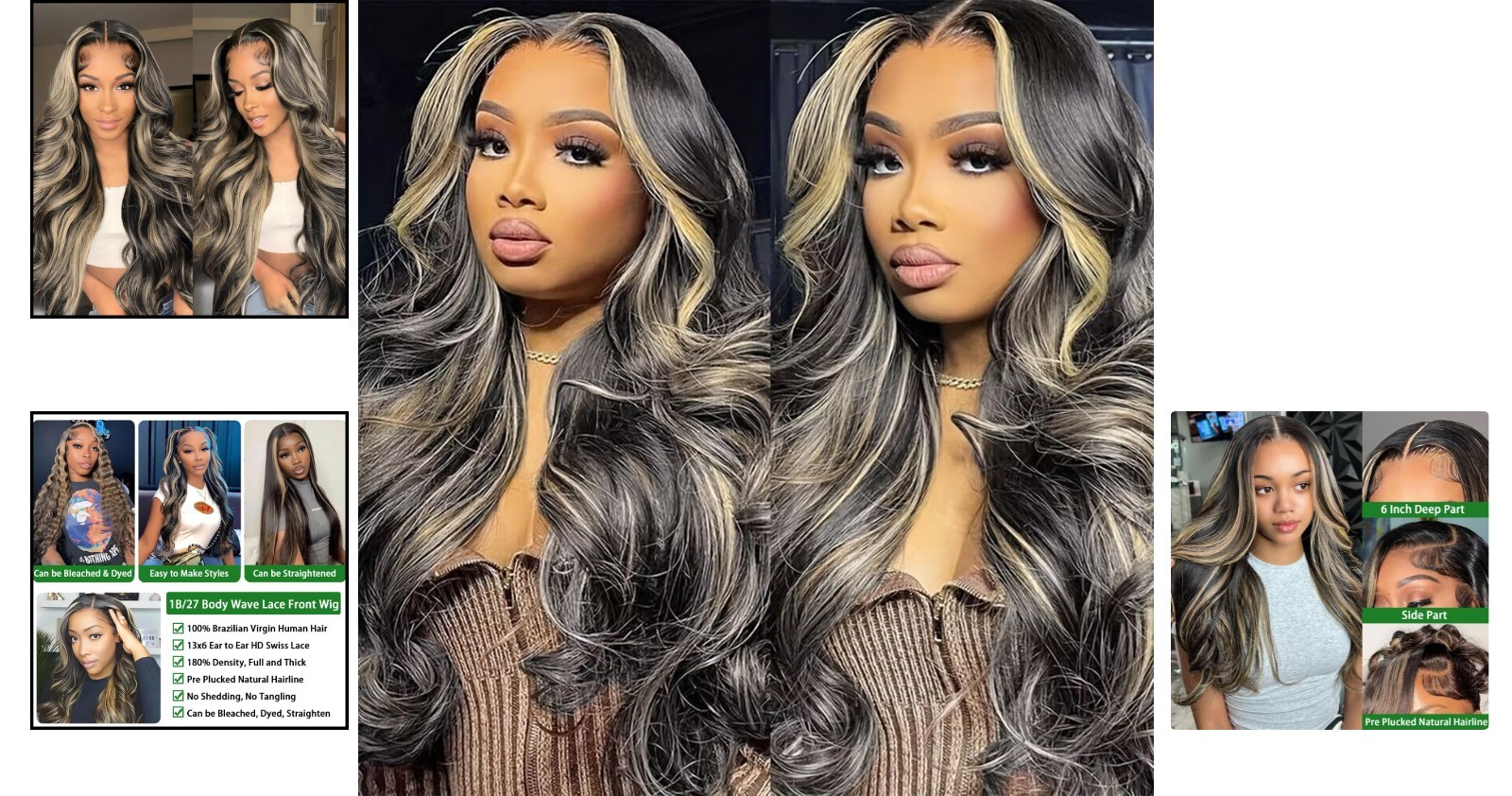 Chic 26 Inch Pre-Plucked 1B/27 Ombre Balayage Lace Front Wig for Stylish Women