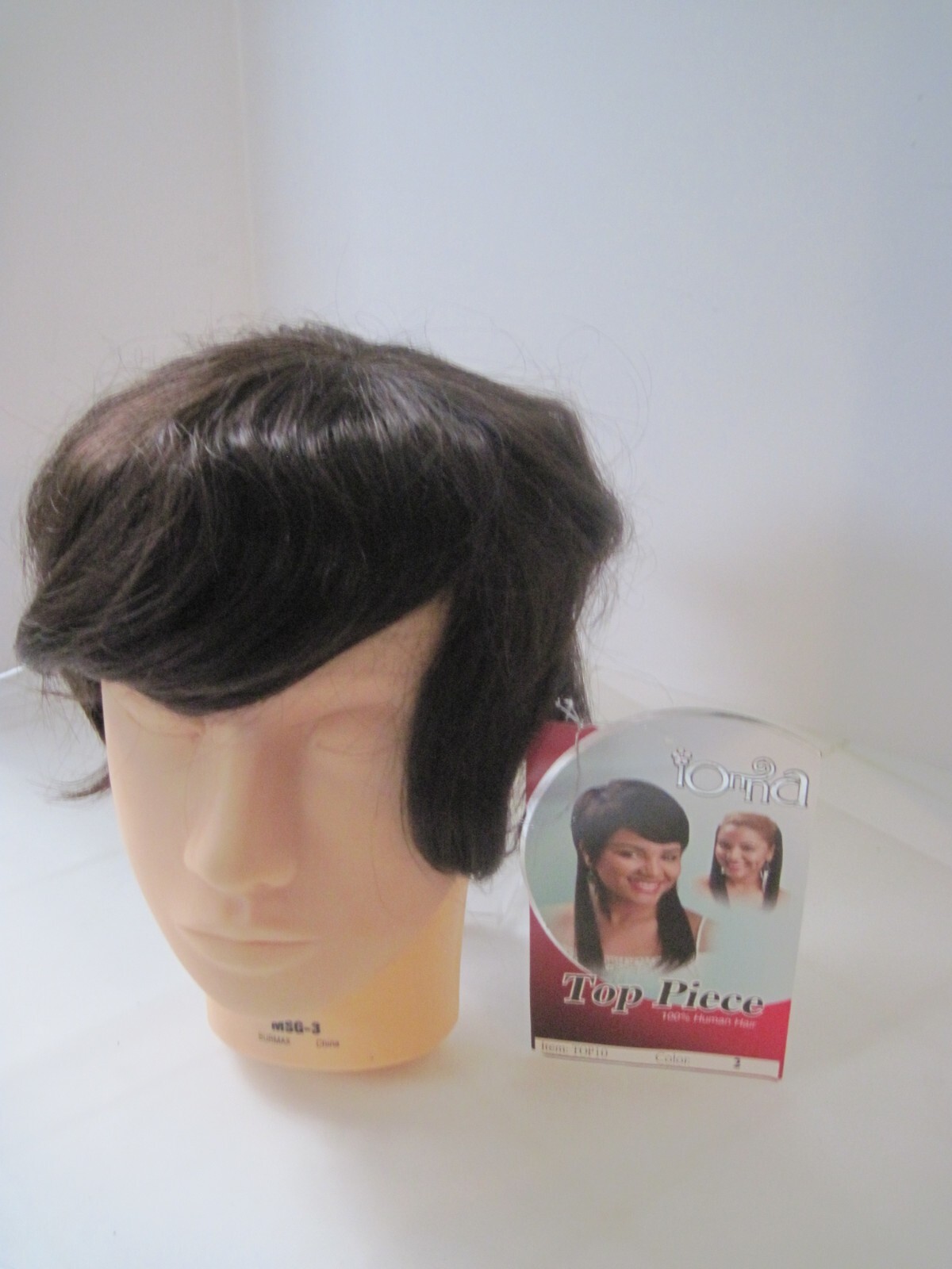 Unisex Hairpiece Dark Brown Human Hair Topper Women Thinning Hair & Male Toupee