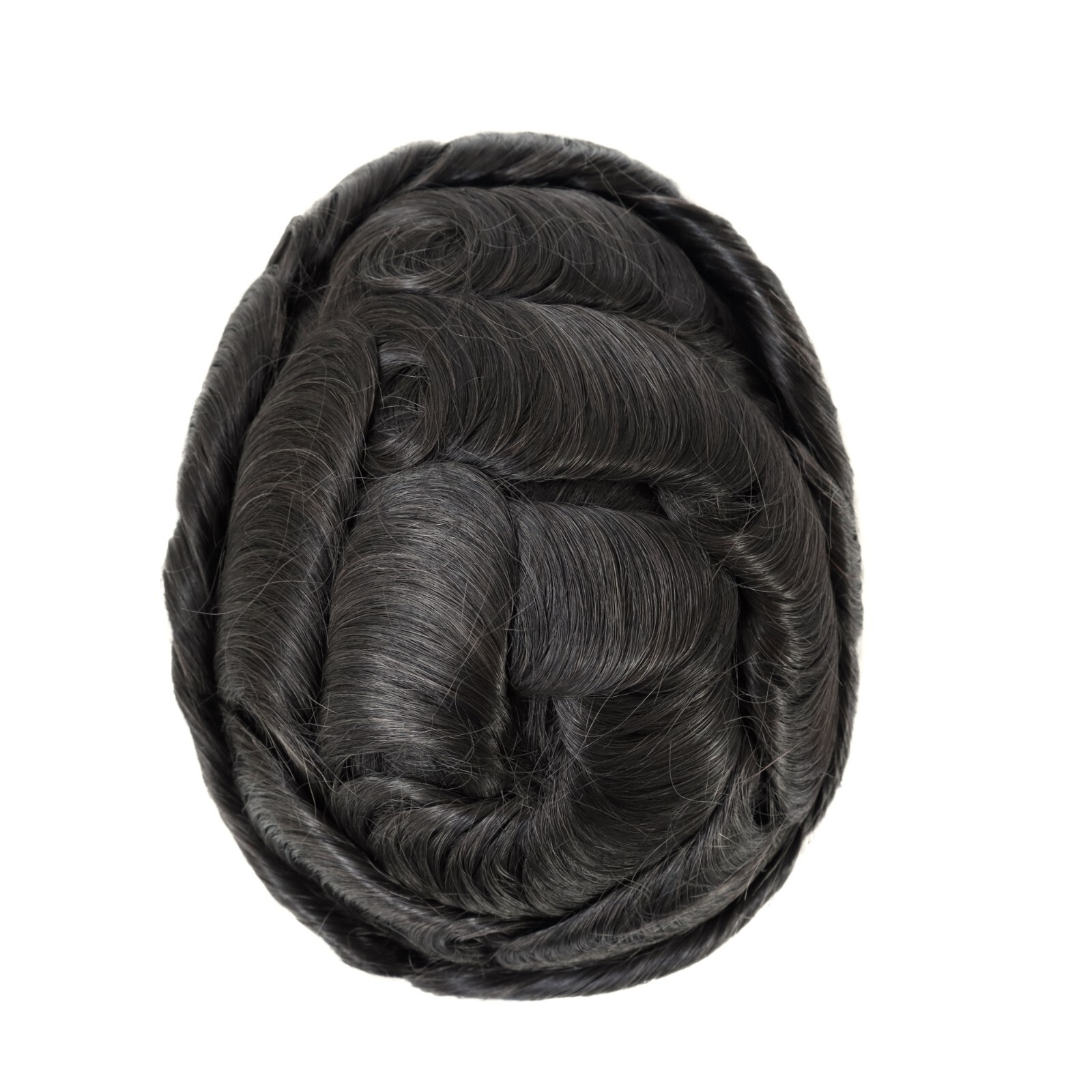 Mens Human Hair Replacement Injection Poly Skin System Toupee Hairpieces 8×10