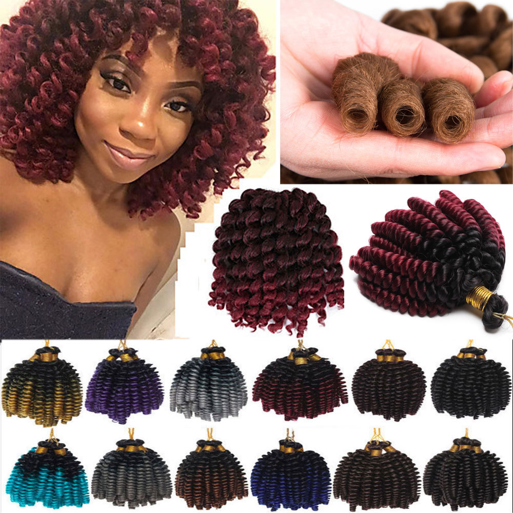 5 Packs Ringlet Wand Curl JAMAICAN BOUNCE 6 inch Hair Crochet Braid Extension US