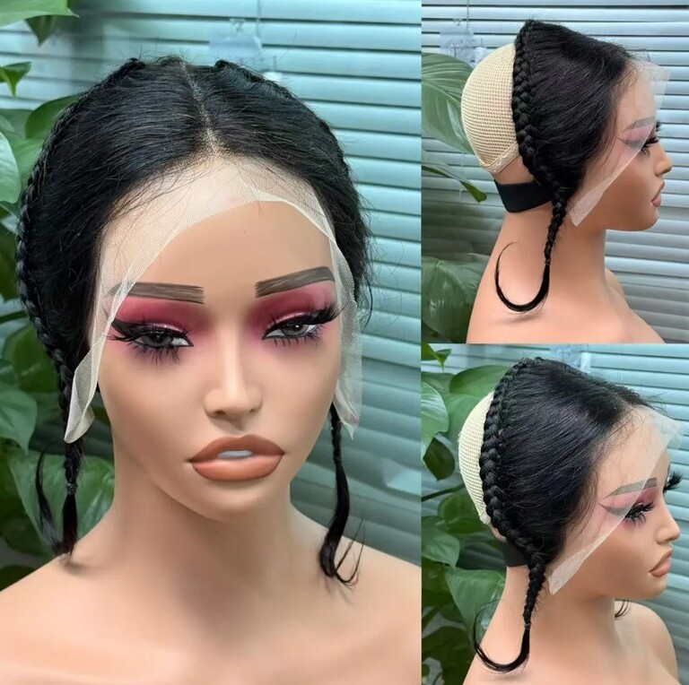 13×4 Lace Frontal with Braids Remy Human Hair for Women Girls