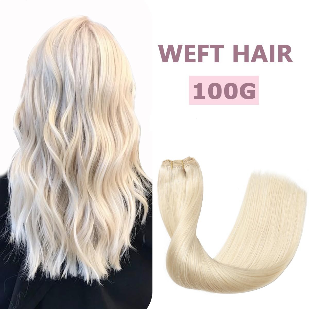 Thick Weft Hair Extensions Double Weft Sew In Weave Remy Human Hair Shine Color