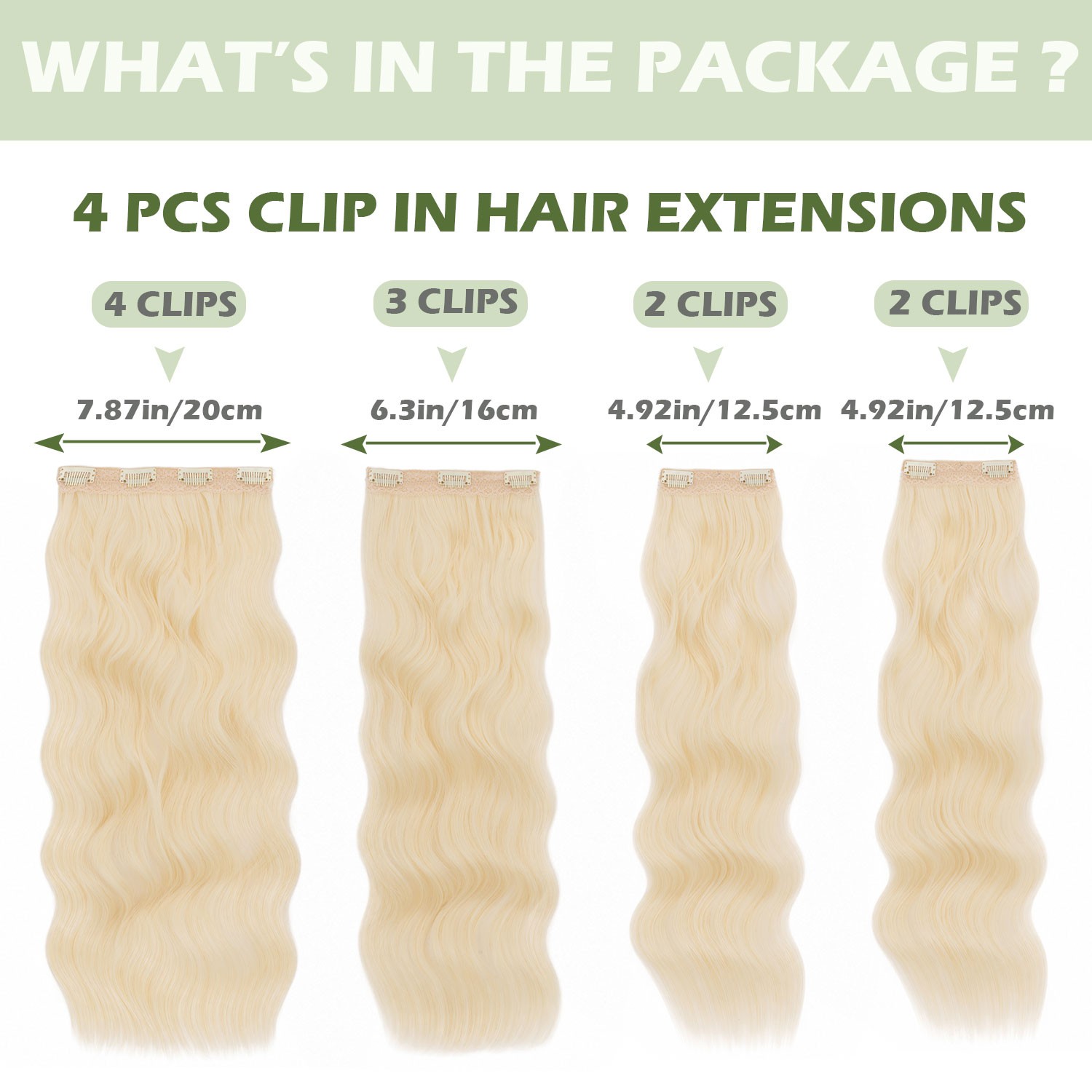 2026 Upgraded 4 PIECES Clip In 100% Real Hair Extensions Full Head as Human Hair