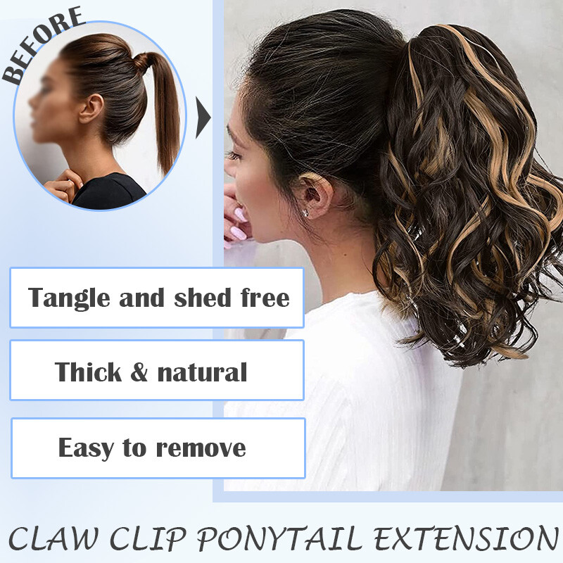 CLEARANCE Claw Clip Short Claw Ponytail Clip In Hair Extensions False Pony Tail