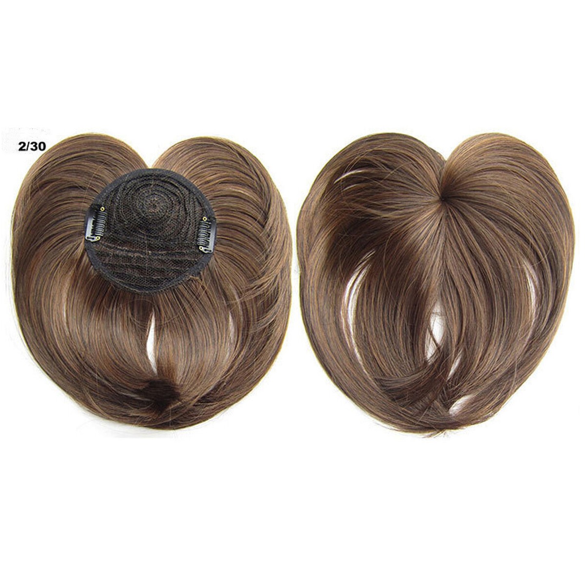 Women Lady Hair Toupee Topper Piece Thin Clip in Top Short Staright Hairpiece