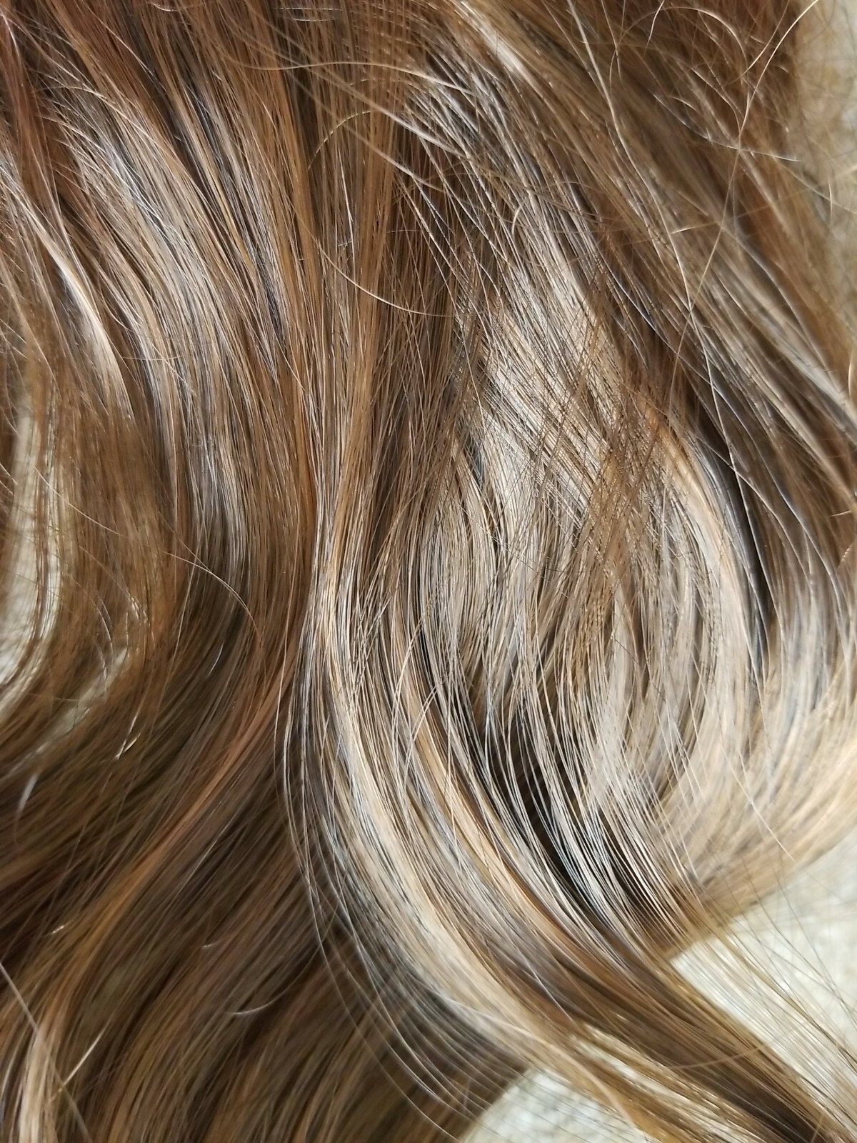 Brown mix color One Piece Hair Extension 3/4 Full Head Clip (Synthetic)
