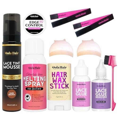 Lace Glue Kit for Wig Installation – Complete Set with Tint Mousse & Melting Spr