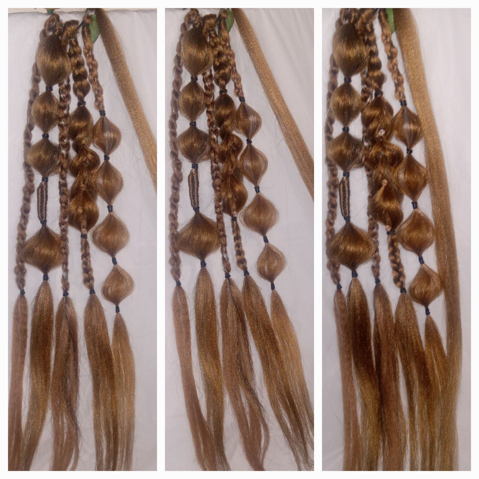 natural tone festival rave hair softball braided hair ties 26″Handmade reusable