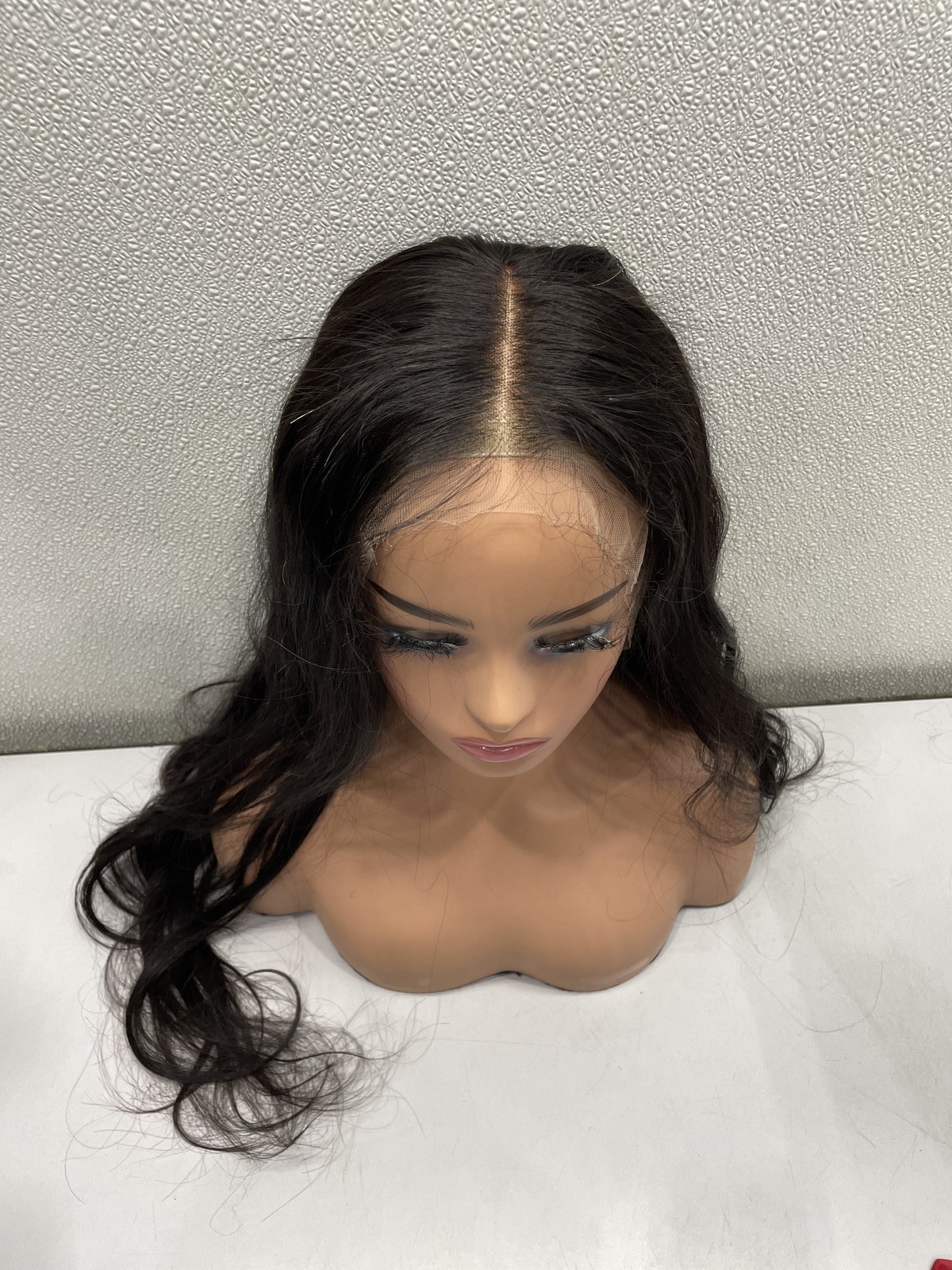Wowangel Natural Black Human Hair 250% Density Lace Front Wig, 30″